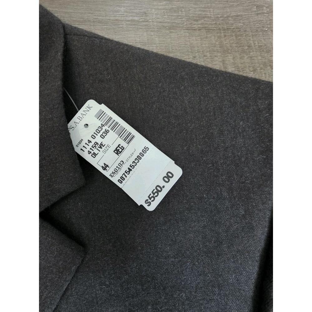 Jos A Bank Executive Collection Mens Blazer 44R Olive Wool Jacket Coat New W/tag - Picture 9 of 9